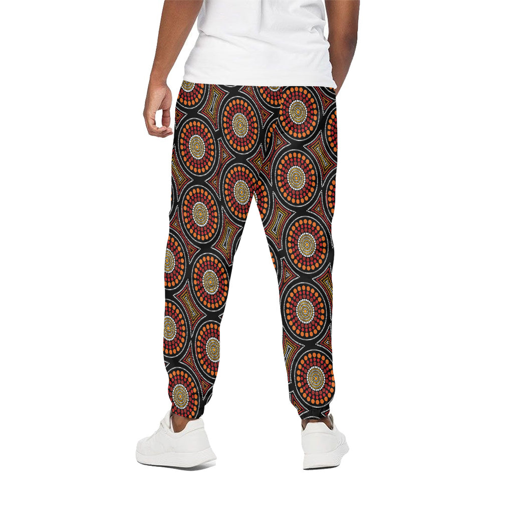 Australian Aboriginal Dot Pattern Print Cotton Pants