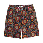 Australian Aboriginal Dot Pattern Print Cotton Shorts