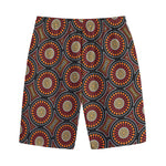 Australian Aboriginal Dot Pattern Print Cotton Shorts