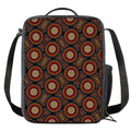 Australian Aboriginal Dot Pattern Print Crossbody Lunch Bag