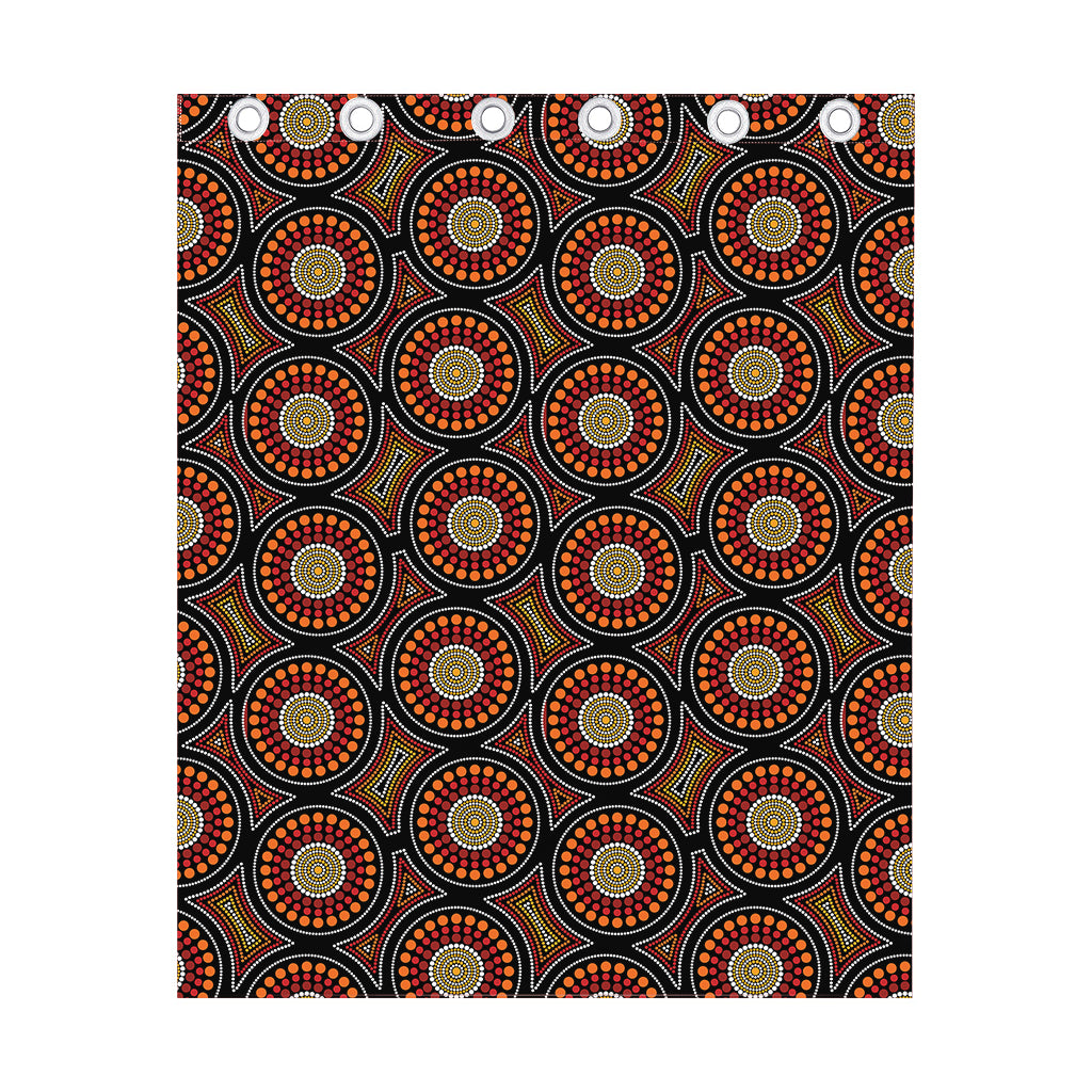 Australian Aboriginal Dot Pattern Print Curtain