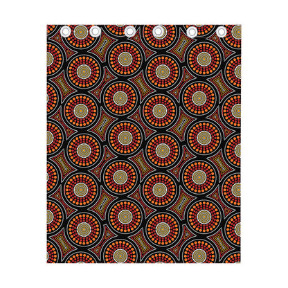 Australian Aboriginal Dot Pattern Print Curtain