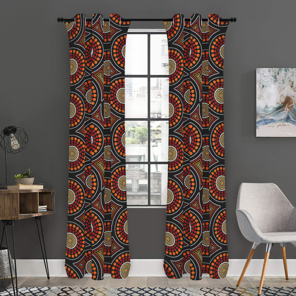 Australian Aboriginal Dot Pattern Print Curtain