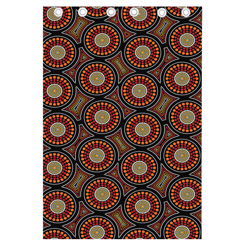 Australian Aboriginal Dot Pattern Print Curtain