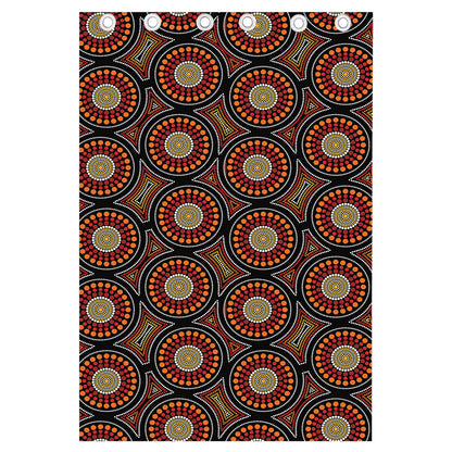 Australian Aboriginal Dot Pattern Print Curtain