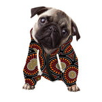 Australian Aboriginal Dot Pattern Print Dog Zip Up Hoodie
