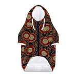 Australian Aboriginal Dot Pattern Print Dog Zip Up Hoodie