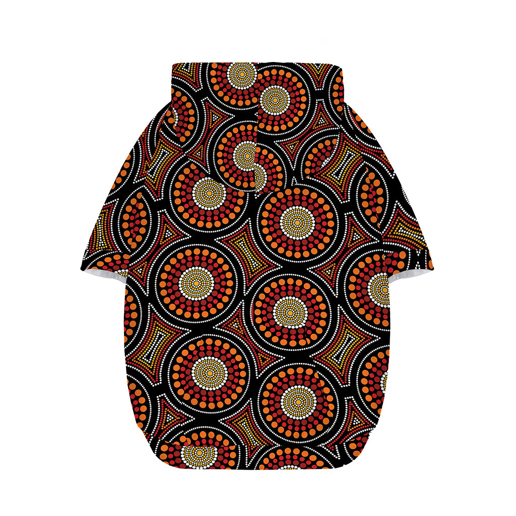 Australian Aboriginal Dot Pattern Print Dog Zip Up Hoodie