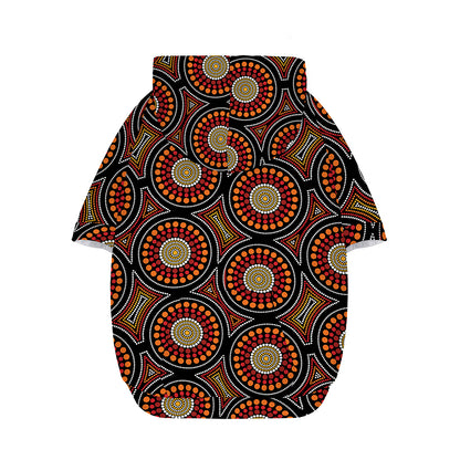 Australian Aboriginal Dot Pattern Print Dog Zip Up Hoodie