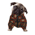 Australian Aboriginal Dot Pattern Print Dog Zip Up Jacket