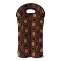 Australian Aboriginal Dot Pattern Print Double Neoprene Wine Tote