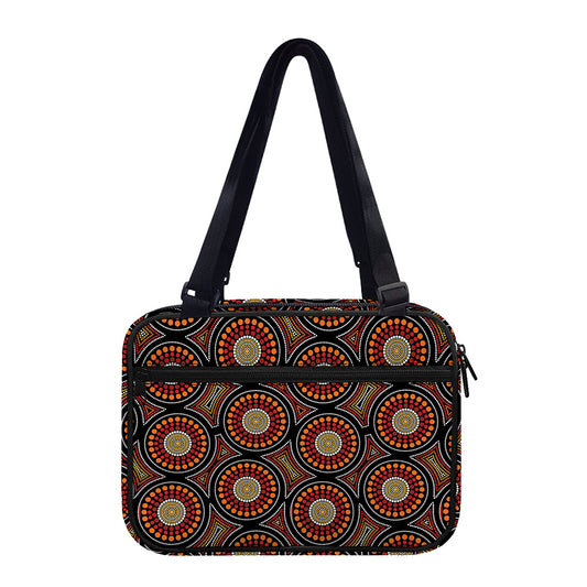Australian Aboriginal Dot Pattern Print Double Strap Bible Bag