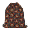 Australian Aboriginal Dot Pattern Print Drawstring Bag