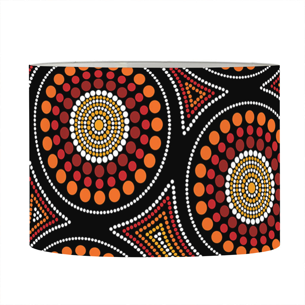 Australian Aboriginal Dot Pattern Print Drum Lamp Shade