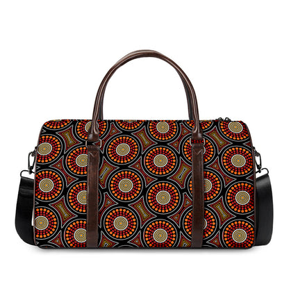 Australian Aboriginal Dot Pattern Print Duffle Bag