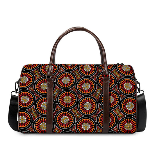 Australian Aboriginal Dot Pattern Print Duffle Bag