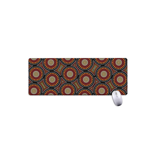 Australian Aboriginal Dot Pattern Print Extended Mouse Pad
