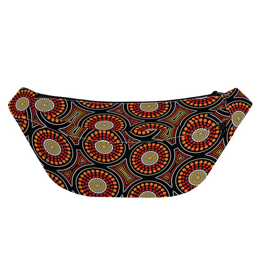 Australian Aboriginal Dot Pattern Print Fanny Pack