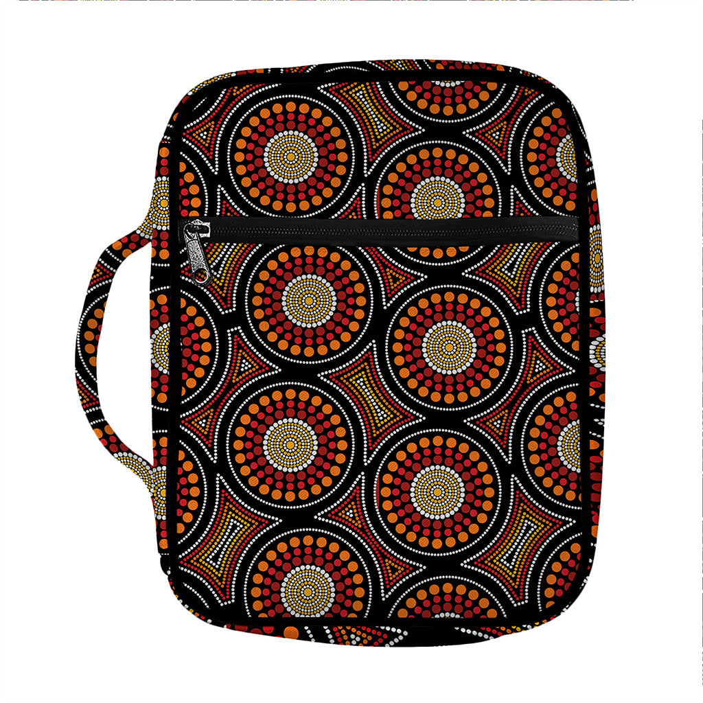 Australian Aboriginal Dot Pattern Print Front Pocket Bible Bag