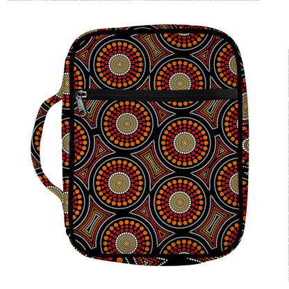 Australian Aboriginal Dot Pattern Print Front Pocket Bible Bag