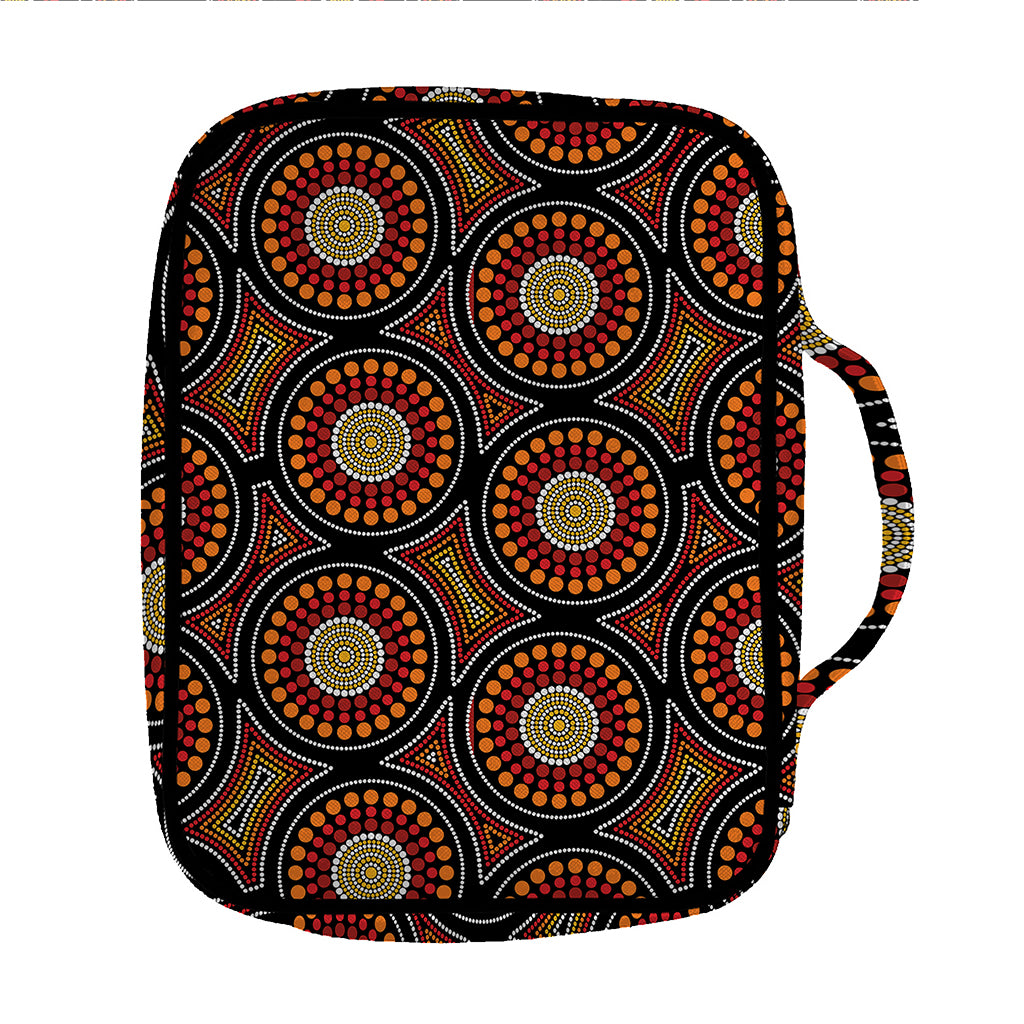 Australian Aboriginal Dot Pattern Print Front Pocket Bible Bag