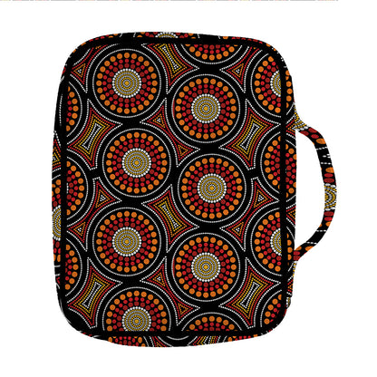 Australian Aboriginal Dot Pattern Print Front Pocket Bible Bag