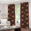 Australian Aboriginal Dot Pattern Print Grommet Curtains