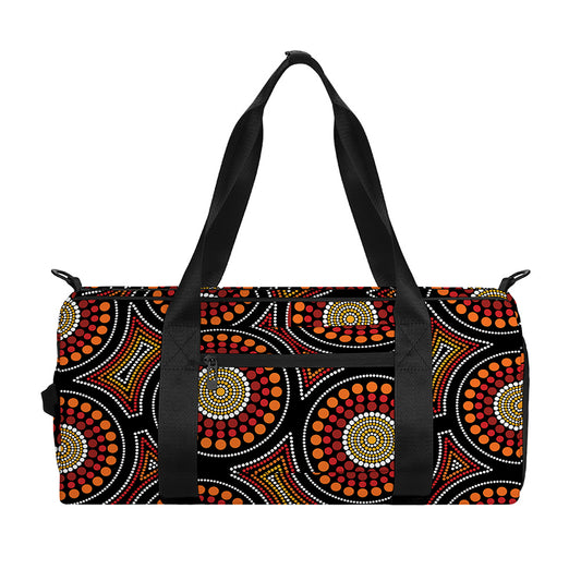 Australian Aboriginal Dot Pattern Print Gym Bag