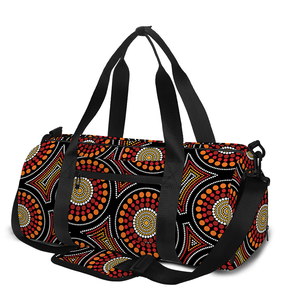 Australian Aboriginal Dot Pattern Print Gym Bag