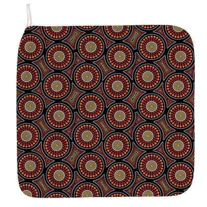 Australian Aboriginal Dot Pattern Print Hand Towel