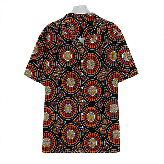 Australian Aboriginal Dot Pattern Print Hawaiian Shirt