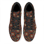 Australian Aboriginal Dot Pattern Print High Top Leather Sneakers