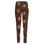 Australian Aboriginal Dot Pattern Print High-Waisted Pocket Leggings