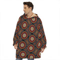 Australian Aboriginal Dot Pattern Print Hoodie Blanket