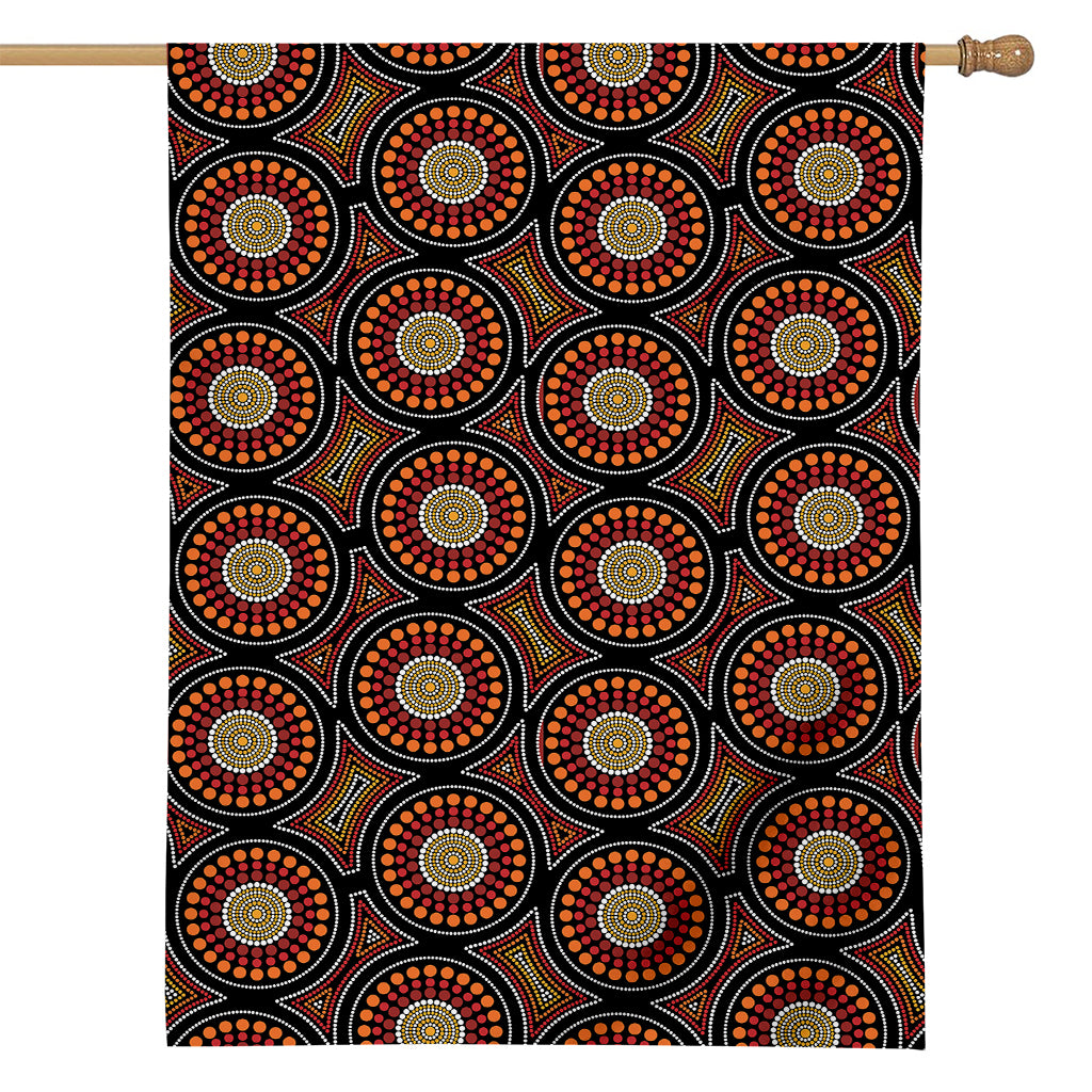 Australian Aboriginal Dot Pattern Print House Flag