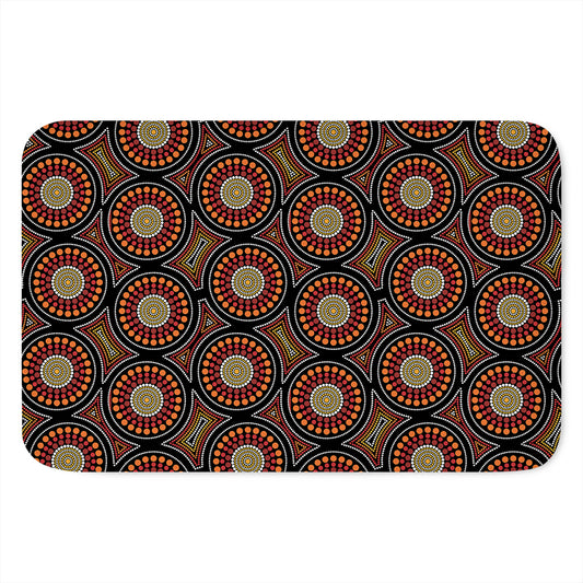 Australian Aboriginal Dot Pattern Print Indoor Door Mat