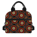 Australian Aboriginal Dot Pattern Print Insulated Lunch Bag
