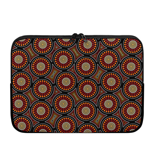 Australian Aboriginal Dot Pattern Print Laptop Sleeve