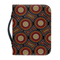 Australian Aboriginal Dot Pattern Print Leather Bible Cover