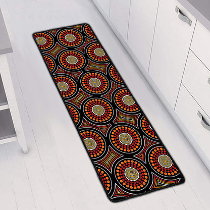 Australian Aboriginal Dot Pattern Print Long Kitchen Mat
