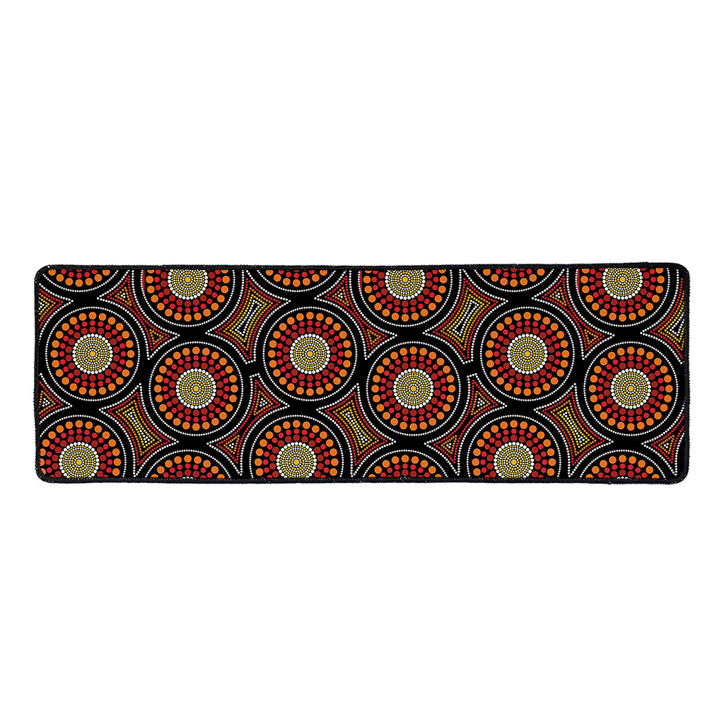 Australian Aboriginal Dot Pattern Print Long Kitchen Mat