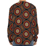 Australian Aboriginal Dot Pattern Print Long Sleeve Baseball Jersey