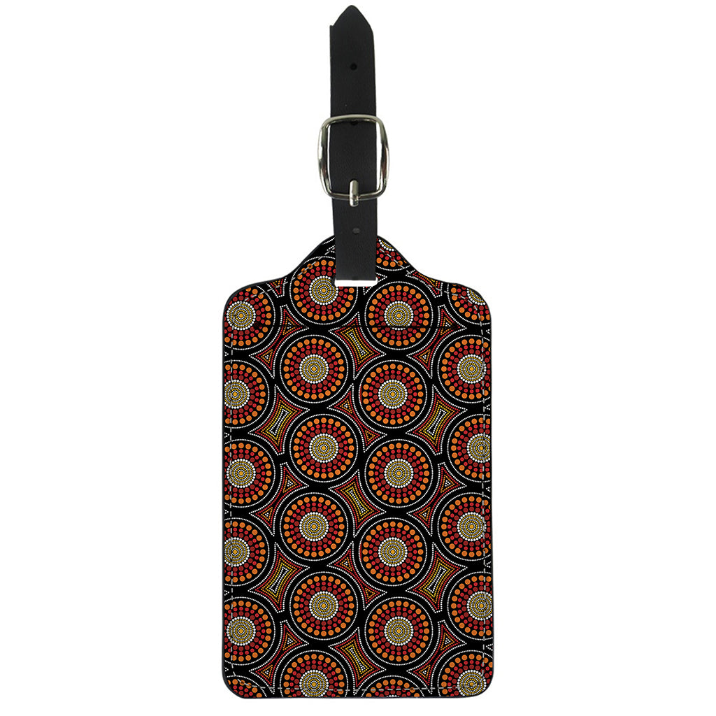 Australian Aboriginal Dot Pattern Print Luggage Tag