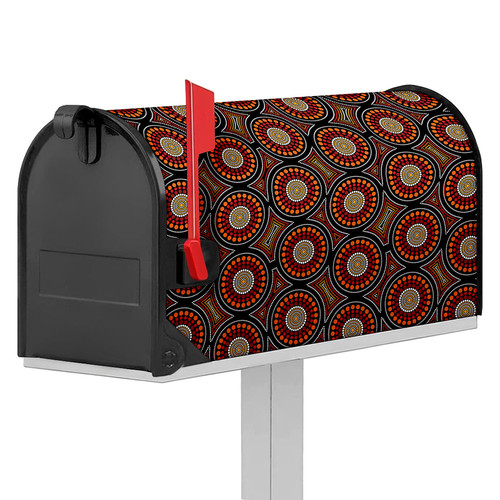 Australian Aboriginal Dot Pattern Print Mailbox Cover
