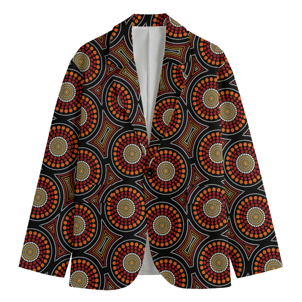 Australian Aboriginal Dot Pattern Print Men's Blazer