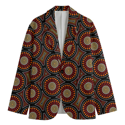 Australian Aboriginal Dot Pattern Print Men's Blazer