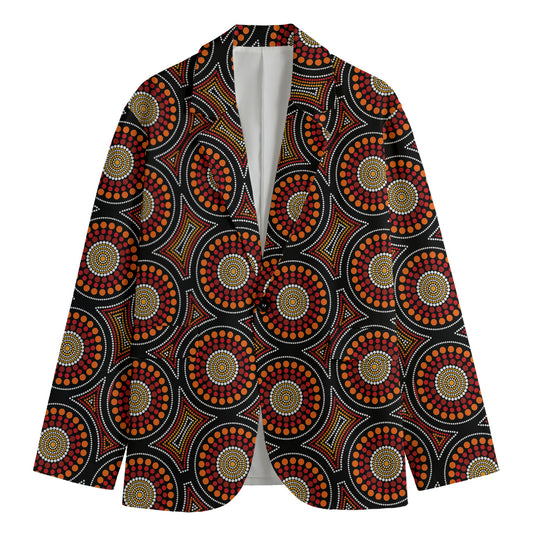 Australian Aboriginal Dot Pattern Print Men's Blazer