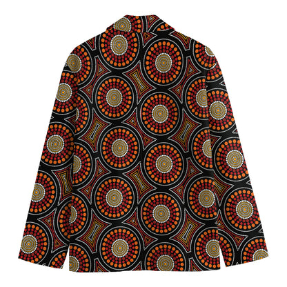 Australian Aboriginal Dot Pattern Print Men's Blazer