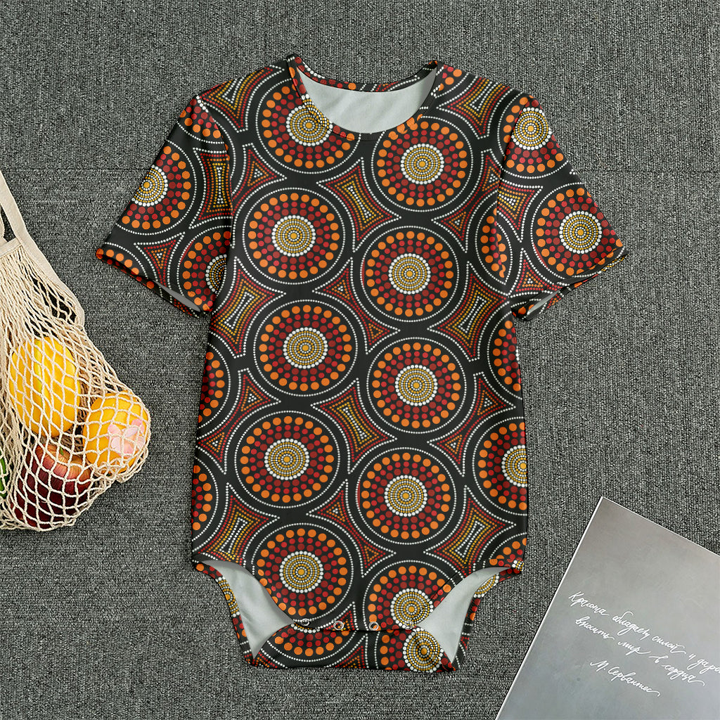 Australian Aboriginal Dot Pattern Print Men's Bodysuit
