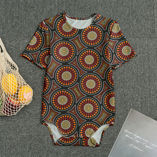 Australian Aboriginal Dot Pattern Print Men's Bodysuit